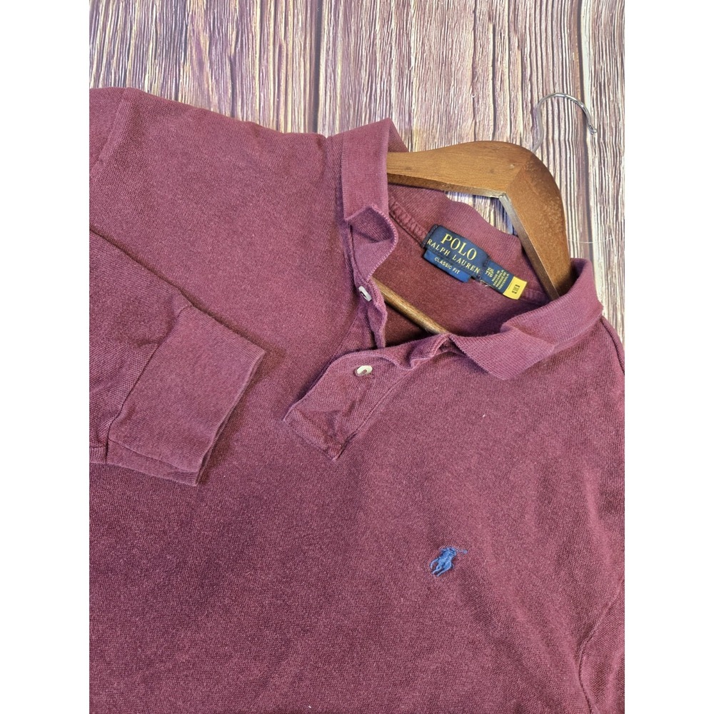 Polo Ralph Lauren Polo Shirt Men's‎ 2XL XXL Navy Maroon Blue Pony Classic Fit